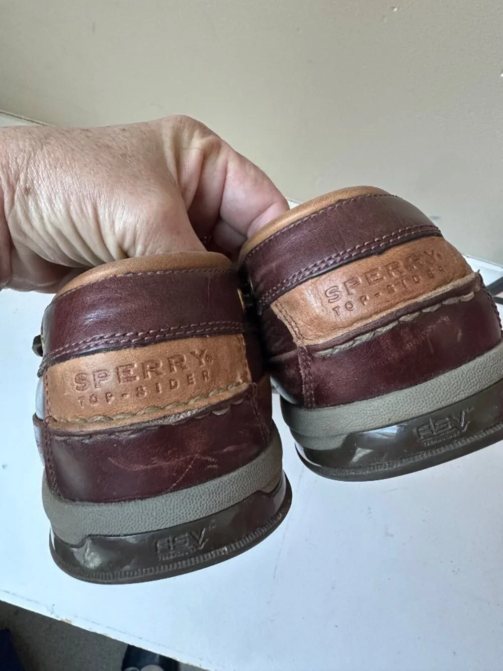 Sperry Boat Shoes Mens 13 Gold Cup ASV Amaretto ASV Tech Leather Preppy‎ Comfort